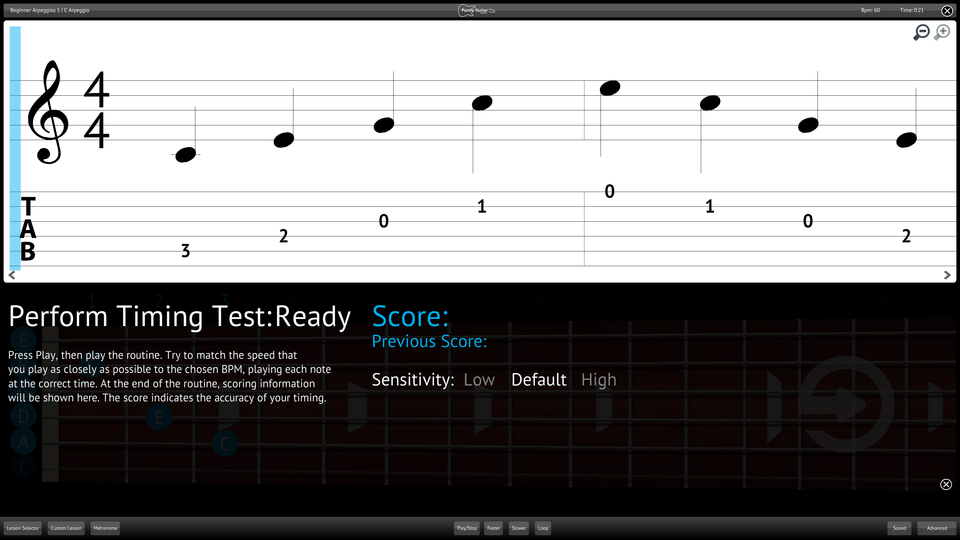 Purely Electric Guitar Screenshot Perform Testing Ability